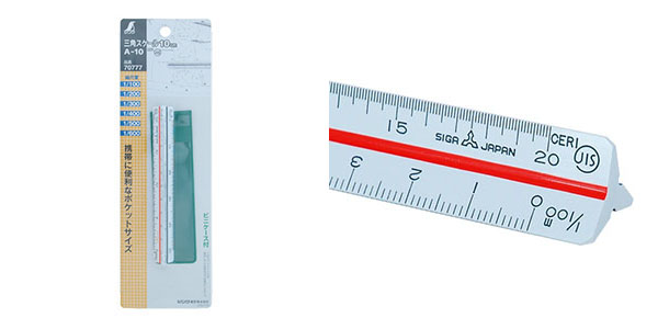  シンワ測定 SHINWA シンワ測定 70777 三角スケール A-10 10cm JIS