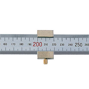 シンワ測定 SHINWA シンワ測定 76752 直尺 シルバー 30cm 赤数字入 ストッパー付 JIS