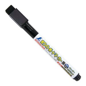 シンワ測定 SHINWA シンワ測定 78506 ホワイトボードマーカー黒 細字 丸芯 イレイサー マグネット付