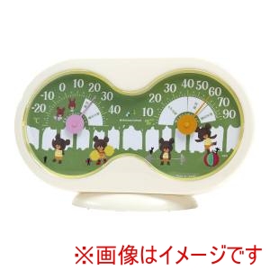 エンペックス エンペックス くまのがっこう温 湿度計 楕円二連型 TM-2789