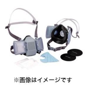 トーヨーセフティ TOYO SAFETY 伝声器付き取替え式防じんマスク(直結式/半面形) 1821