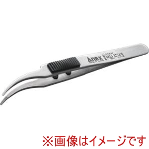 兼古製作所 アネックス Anex アネックス 217-H ラバーグリップ付ステンレスピンセット はじピン 先丸鷲型120mm