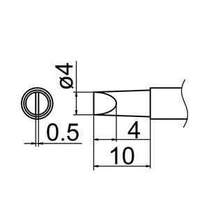 白光 HAKKO 白光 T12-D4Z 4D型 Z T12シリーズ交換こて先 HAKKO