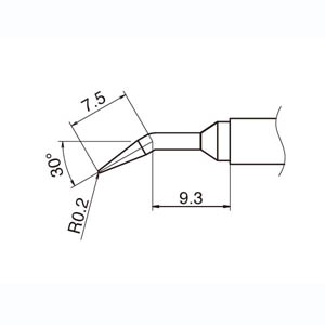 白光 HAKKO 白光 T12-JL02 0.2JL型 T12シリーズ交換こて先 HAKKO