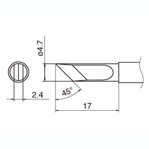 白光 HAKKO 白光 T12-KF KF型 T12シリーズ交換こて先 HAKKO
