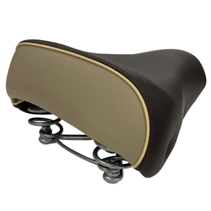 ノグチ NOGUCHI ノグチ JT5410 大型鋲付きテリーサドル ダークブラウン/ベージュ NOGUCHI