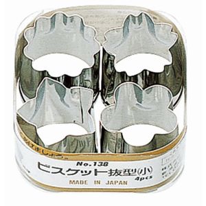 霜鳥製作所 クインローズ 138 18-8 ビスケット抜型 小 4PC S印 霜鳥製作所