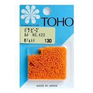 トーホー トーホー 丸小 バラビーズ 外径 約2.2mm 約7g入り No.42D ギョク MSB-42D-BA