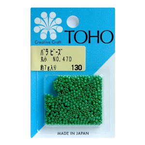 トーホー トーホー 丸小 バラビーズ 外径 約2.2mm 約7g入り No.47D ギョク MSB-47D-BA