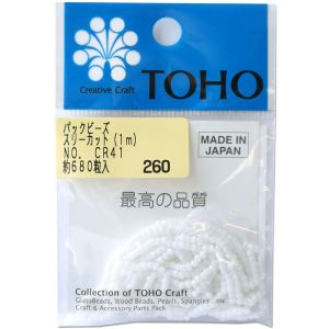トーホー トーホー スリーカットビーズ 糸通しビーズ 外径 約2.2mm 1m入り CR-41 MSB-CR41-PC