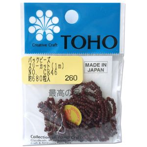 トーホー トーホー スリーカットビーズ 糸通しビーズ 外径 約2.2mm 1m入り CR-46 MSB-CR46-PC