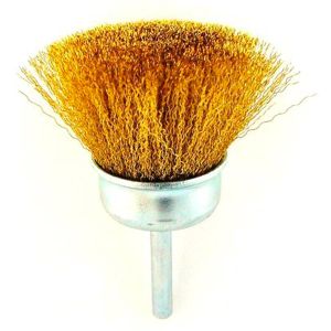 サンフレックス Sumflex サンフレックス No.4113 軸付カップ型ワイヤーブラシ 50mm径 真鍮線 Sumflex