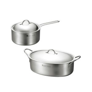よこやま よこやま 燕熟の技 クローバー 3LAYERS 片手鍋 18cm オーバルパン 28cm EJSA-2000