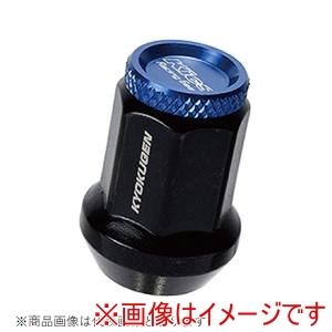 協永産業 KYO-EI  協永産業 HP3KU 極限 貫通ナット アルミキャップ付き M12XP1.25 20 ブルー 20個入