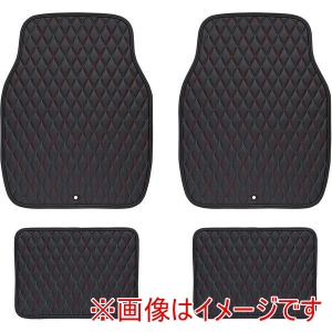ボンフォーム BONFORM ボンフォーム 6493-07BK カーマット キルトレザーマット ブラック 4点セット ダイヤキルトステッチ1台分