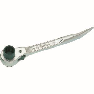 スーパーツール SUPERTOOL スーパーツール SRB-1719 曲がりしの付 両口ラチェットレンチ ショート スタンダードタイプ 呼び 17×19