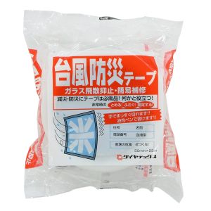 ダイヤテックス ダイヤテックス S10-CL パイオラン 台風防災用テープ クリア 50mmX25m