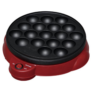 アイリスオーヤマ IRIS たこ焼きプレート ITY-18A-R レッド 18穴 1枚プレート たこ焼き器