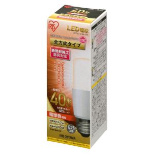 アイリスオーヤマ IRIS LED電球 E26 T形 40形相当 電球色 LDT5L-G/W-4V1