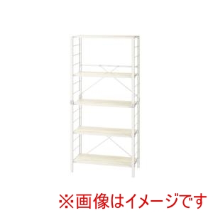 アイリスオーヤマ IRIS アイリスオーヤマ KRSR-5 組立簡単 連結スチールラック ホワイトアッシュ