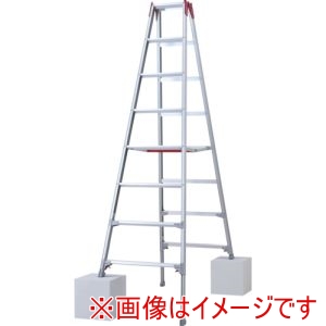 長谷川工業 長谷川工業 RYZ-24D 脚部伸縮式アルミ専用脚立 ワンタッチバー RYZ型 8段 10890 メーカー直送 代引不可 北海道沖縄離島不可