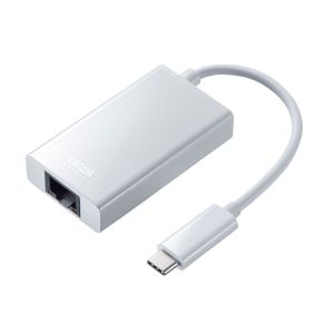 サンワサプライ SANWA SUPPLY サンワサプライ USB-CVLAN4WN USB3.2 TypeC-LAN変換アダプタ USBハブポート付 ホワイト