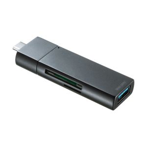 サンワサプライ SANWA SUPPLY サンワサプライ ADR-3TCMS7BKN Type-Cコンパクト カードリーダー USB 1ポート付き