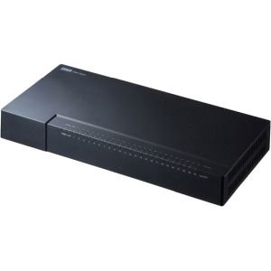 サンワサプライ SANWA SUPPLY サンワサプライ LAN-GIGAP2402BK スイッチングハブ ギガビット対応 24ポート マグネット付き