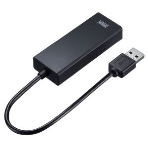 サンワサプライ SANWA SUPPLY サンワサプライ USB-CVLAN5BK USB3.2-LAN変換アダプタ 2.5Gbps対応