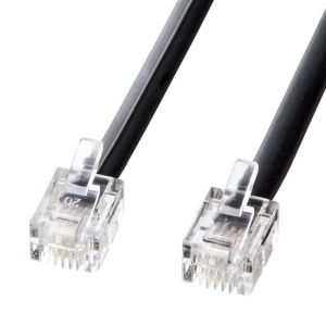 サンワサプライ SANWA SUPPLY モジュラーケーブル (黒) TEL-N1-3BKN2