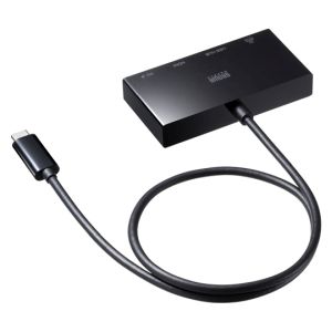 サンワサプライ SANWA SUPPLY サンワサプライ AD-ALCMHL1BK USB Type-Cマルチ変換アダプタ
