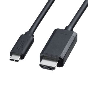 サンワサプライ SANWA SUPPLY サンワサプライ KC-ALCHD10K TypeC-HDMI 変換ケーブル 1m