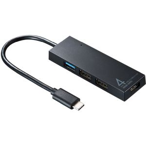 サンワサプライ SANWA SUPPLY USBTypeCコンボハブ(4ポート) USB-3TCH7BK
