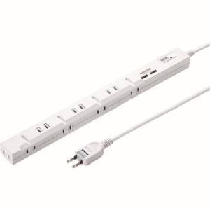 サンワサプライ SANWA SUPPLY スリムタップUSB充電機能付き TAP-SLIM8U-1