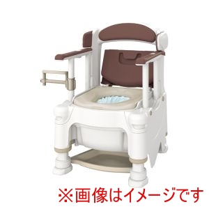 アロン化成 アロン化成 534827 533-482 安寿 ポータブルトイレ FX-30 らくゾウくん 自動ラップ2 ソフト便座 アースブラウン メーカー直送 法人限定 北海道沖縄離島不可