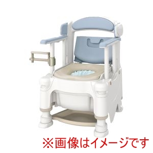 アロン化成 アロン化成 534828 533-483 安寿 ポータブルトイレ FX-30 らくゾウくん 自動ラップ2 ソフト便座 ミストブルー メーカー直送 法人限定 北海道沖縄離島不可