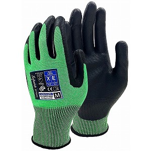 おたふく手袋 OTAFUKU おたふく A-470-M 耐切創手袋 ソフキャッチプラス ウルトラガード 18G ポリウレタンコート グリーン M  5双入