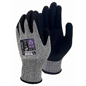 おたふく手袋 OTAFUKU おたふく A-481-S 耐切創手袋 ソフキャッチプラス ウルトラガード 13G 天然ゴムコート ヘザーグレー S  5双入