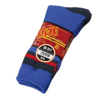 おたふく手袋 OTAFUKU おたふく手袋 BS-317 パイルソックス カラフルライン 先丸 (2P)アソート