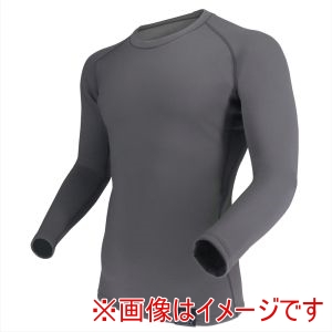 おたふく手袋 OTAFUKU おたふく手袋 JW-254 BT パワーストレッチ サーモエボボア ヘビーウェイト クルーネック シャツ グレー L