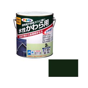 アサヒペン アサヒペン 水性かわら用 3L アイリッシュグリーン