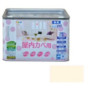 アサヒペン アサヒペン New水性インテリア屋内カベ5Lライトベージュ