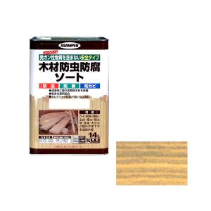 アサヒペン アサヒペン 木材防虫防腐ソート 14L 透明 クリヤ 