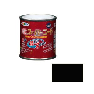 アサヒペン アサヒペン 油性スーパーコート 1/12L ツヤ消し黒