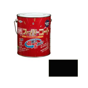 アサヒペン アサヒペン 油性スーパーコート 1.6L ツヤ消し黒