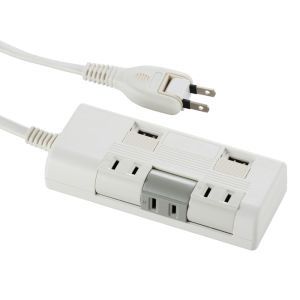 オーム電機 OHM オーム電機 独立回転タップ USBポート付 3個口 1.5m 00-1252 HS-K1252W
