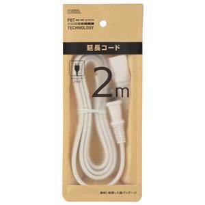 オーム電機 OHM オーム電機 2m 延長コード HS-T12EDLP22