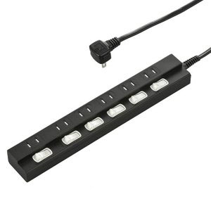 オーム電機 OHM オーム電機 雷に強い節電タップ 6個口 3m 黒 00-6946 HS-TPK63PBT-K