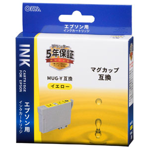 オーム電機 OHM オーム電機 INK-EMUG-Y エプソン互換インク マグカップ イエロー
