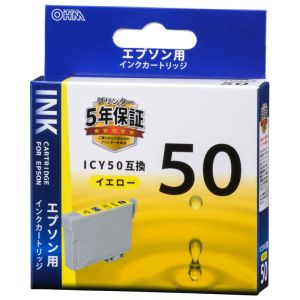 オーム電機 OHM オーム電機 エプソン互換 ICY50 染料イエロー 01-4099 INK-E50B-Y